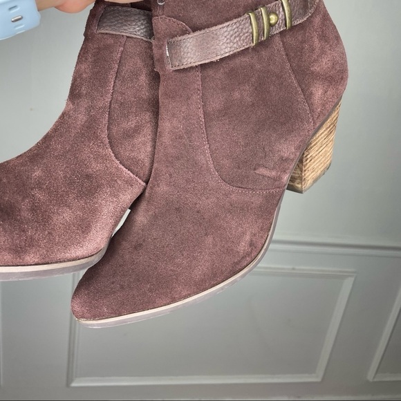 Seychelles Brown Suede Leather Ankle Strap Heeled Ankle Boots Womens 8 - Picture 7 of 13